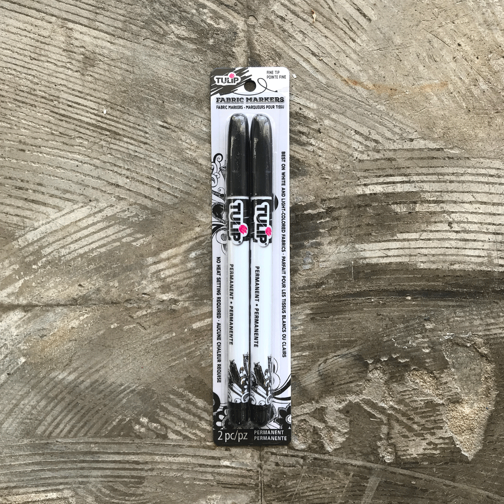 Fabric Markers Fine Tip 2pc Black Fabric Markers and Printing The