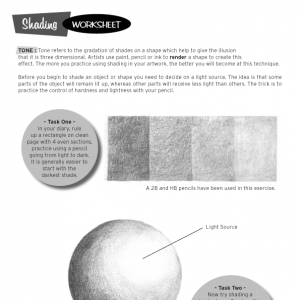 Shading - Single Worksheets - The Butcher Shop